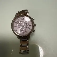 Citizen クロノグラフ ピンクダイヤル訳あり