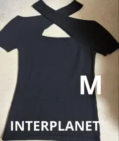 インタープラネット INTERPLANET 黒 半袖 トップス M