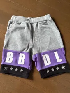 BBDL ハーフパンツ 100cm グレー/パープル/ブラック