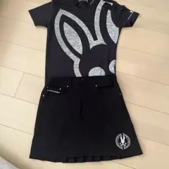 サイゴバーニーの黒色ゴルフウェア上下セット
