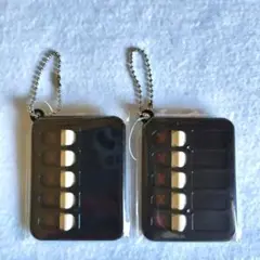忘れ物チェッカー　キーホルダー　ブラック　２個セット