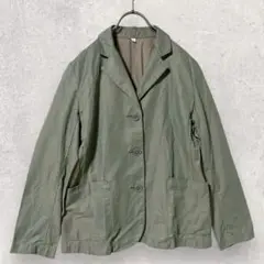 無印良品 MUJI テーラードジャケット カーキ M シンプル 軽量 3301