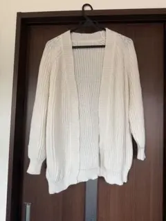 アイボリー オープンフロントカーディガン
