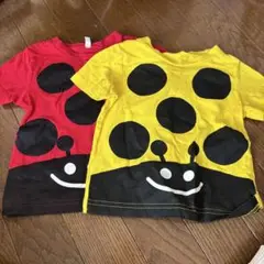 てんとう虫 Tシャツ 2枚セット 双子