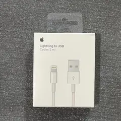 iPhone純正（2 m）ライトニング充電ケーブル USBケーブル