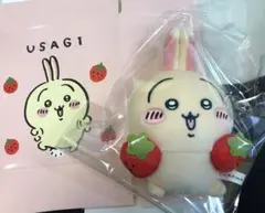 ト*☪様 ちいかわ　ぬいぐるみマスコット うさぎ　ファミリーマート★いちご　台湾 ちいかわぬいぐるみマスコット うさぎファミリーマート☆いちご
