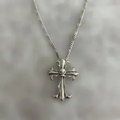 シルバー925 スカルクロスネックレス スカル