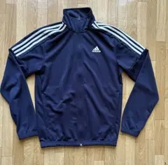 美品 adidas ジャージジャケット ネイビー 薄ジャージ XS〜S