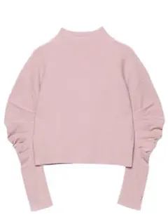 【eimy istoire】 ボリュームスリーブボトルネックニット PINK