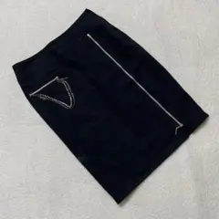 ラストシーン デザインスカート チェーン　ロゴ ジップ 完売品
