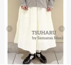 TSUHARU by Samansa Mos2 異素材タックスカート