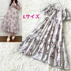 アクシーズファム　ミルフィーユローズ柄ワンピース