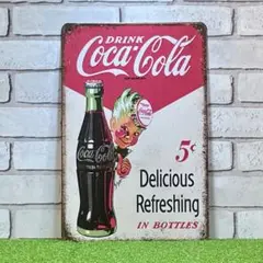 【106番】コカ・コーラ(Coca-Cola ) スプライトボーイ ブリキ看板