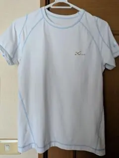 CW-X 半袖Tシャツ ホワイト/ライトブルー