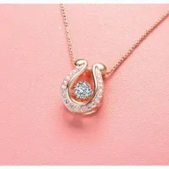 ❤️ギフトダンシングストーン ネックレス レディース ホースシュー k18