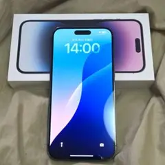 極美品✨iPhone14ProMax 256GB バッテリー100％ パープル