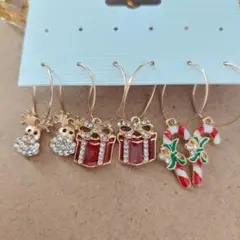 クリスマスピアス 新品 トナカイ キャンディ プレゼント