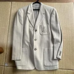 RAIKA アイボリーブレザー ロゴ刺繍付き