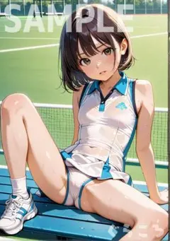 スポーツ女子 美尻 美少女 可愛い イラスト A4ポスター FR00360
