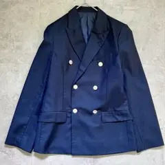 ELFRANK 美品 テーラードダブルジャケット ネイビー 金ボタン