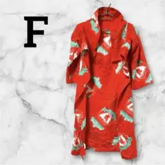 美品✨️【F】リバプールFC 赤 フリースカーディガン 五分袖 毛布 薄手 長め