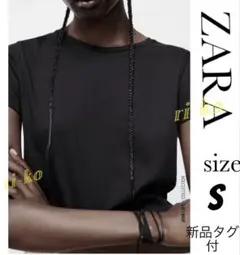 【新品タグ付】ZARA♪リブトップス S