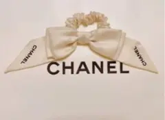 CHANEL シャネル リボン シュシュ ヘアアクセサリー ホワイト 白 新品