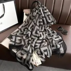 高見え シフォン　ストール ショール　大判　お出掛け　オフィス　優雅♡479