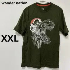 wonder nation 恐竜 デザイン Tシャツ XXL 半袖 大きめ 古着
