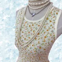 y2k 00s ドリームコア 原宿 小花柄 タンクトップ 夢かわいい