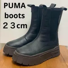 『極美品』PUMA プーマ　サイドゴアブーツ　レザー　ブラック　黒