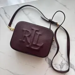 【極美品】ローレンラルフローレン　ショルダーバッグ　ボルドー　本革　RLLロゴ