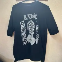 A Visit by B. Brian ブラックTシャツ 7分袖