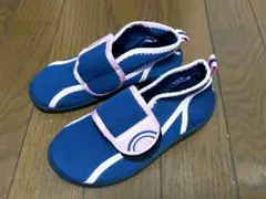 イグニオ アクアシューズ IGNIO 18cm　ネイビー・ピンク