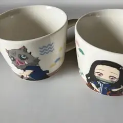 鬼滅の刃キャラクターイラスト付きマグカップ 2個セット