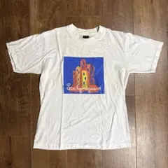00s San GimignandアートグラフィックプリントメンズTシャツ　M