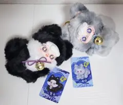 lucky Meow グレーと黒 2セット ラッキーニャー