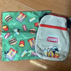 CHUMS チャムス　マクドナルド　2点セット　バッグ　クリーナークロス