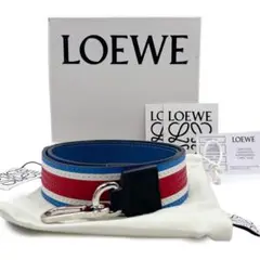 LOEWE ロエベ リバーシブル ショルダーストラップ レザー ストライプ