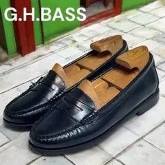 極美品　G.H.BASS VANESSAコインローファー　ブラック　24