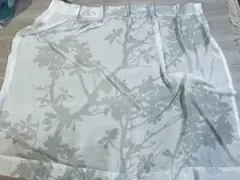 花柄 ホワイト レースカーテン 高さ110cm×幅105cm