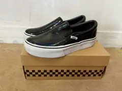 VANS V98THICK HL 厚底スリッポン エナメル サイズ24cm