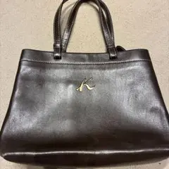 ダークブラウン レザー ハンドバッグ　キタムラ　kitamura