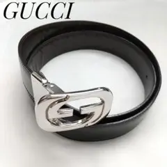 【美品】グッチ ベルト 紳士 メンズ ビジネス ロゴ 20