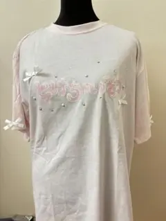 地雷 量産型 ビッグTシャツ とけちゃいそう ピンク