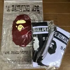 A BATHING APE × SAINT Mxxxxxxx ソックス2足セット