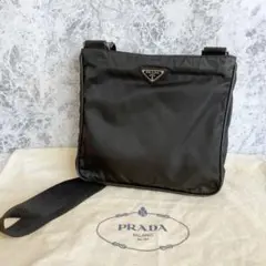 美品 プラダ PRADA ショルダーバッグ ナイロン ブラック