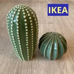 【IKEA】サボテンオブジェ　2個セット　陶器インテリア雑貨
