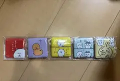 スクエア缶バッチ5個セット（ちいかわ、ナガノのくま）