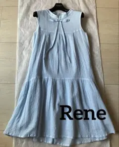 ルネ　Rene ビジューリボン　ノースリーブ　ワンピース　34